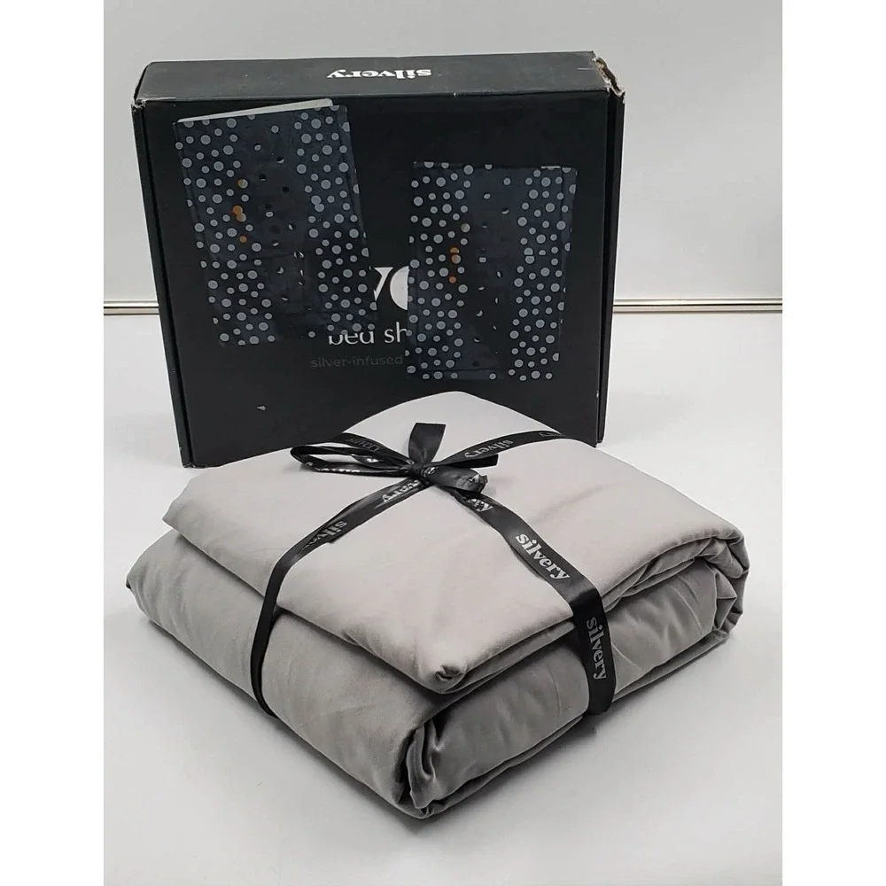 Silver Infused Bed Sheets Set - Award-Winning Self-Cooling Fabric with Self-C...